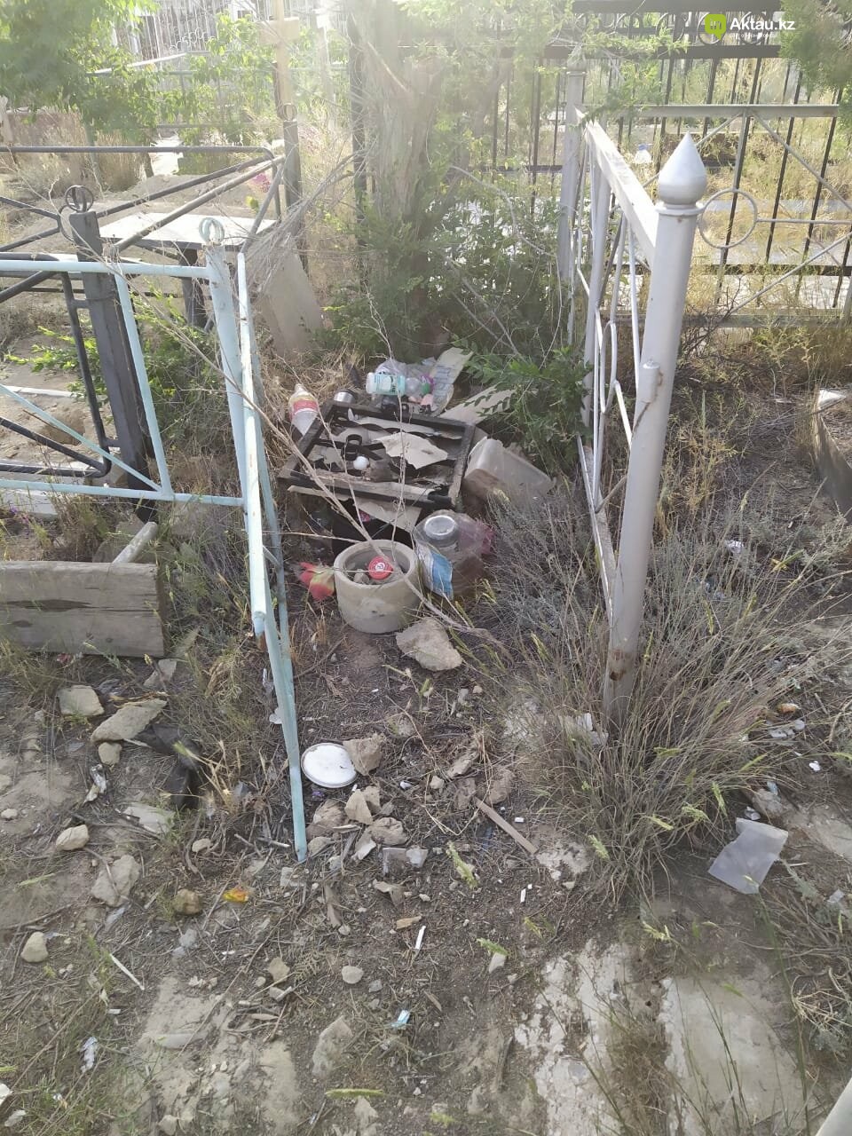 В Актау бомжи "облюбовали" христианское кладбище, фото-3 В Актау бомжи "облюбовали" христианское кладбище, фото-3