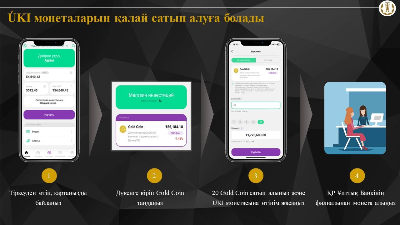 Национальный Банк Республики Казахстан представляет инвестиционный инструмент - золотую инвестиционную монету ÚKI, фото-7
